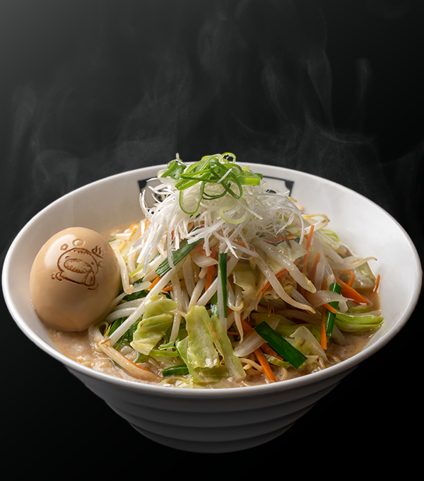 野菜ラーメン(味玉入り)の画像